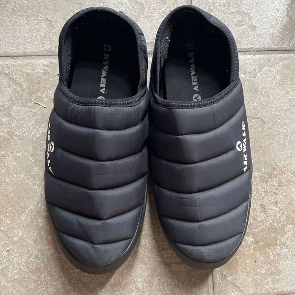 AIR WALK ブラック キルティング サボサンダル LL