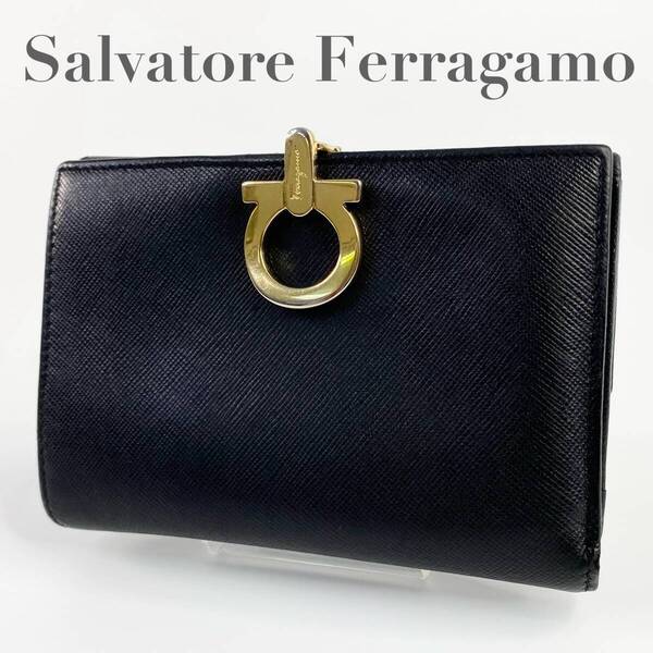 Salvatore Ferragamo サルヴァトーレフェラガモ 折財布 財布 ガンチーニ ロゴクリップ