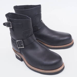 прекрасный товар!! US 7 E / 25cm HAWKINS Hawkins чёрный кожа engineer boots натуральная кожа steel палец на ноге