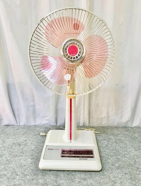SHARP shape tone PJ-33ZM 扇風機 昭和レトロ アンティーク レトロ 当時物 レトロ家電 ピンク レッド ジャンク気味