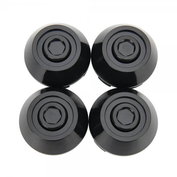 新品 送料無料 汎用ホイールセンターキャップ ブラック 約64mm RAYS ボルクレーシング等に 4個SET