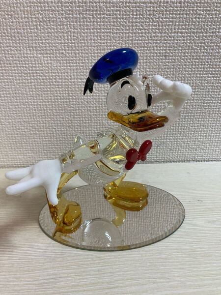 ドナルドダック ガラス細工 ガラスの置物 フィギュア 東京ディズニーリゾート ディズニーランド ディズニーシー 検)スワロフスキー