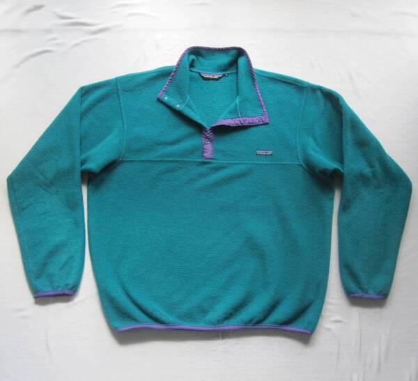 ☆80s 初期 パタゴニア 三角タグ シンチラスナップT (XL)TEAL ポケなし / ジャケット / パフボール / mars / グリセード / r2