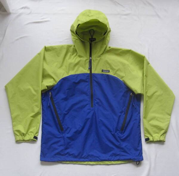 ☆ パタゴニア エッセンシェルプルオーバー (M) 2001年/ アシッド コバルト / 刺繍ロゴ patagonia パフボール