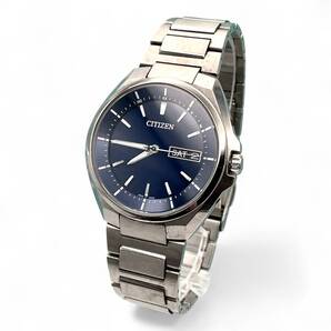 美品 ■ 稼動 CITIZEN シチズン 時計 エコドライブ ソーラー H100-R007556 チタン アテッサ メンズ カジュアル N3331-14-671