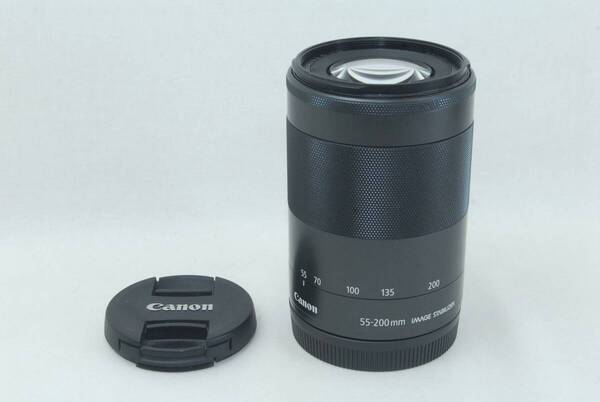 ★外観美品★Canon キャノン EF-M 55-200mm F4.5-6.3 IS STM グラファイト♪