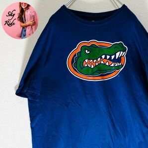 【美品】Fanatics ファナティクス フロリダゲーターズ メンズ ビッグプリント Tシャツ ブルー XL 古着 #SB0196