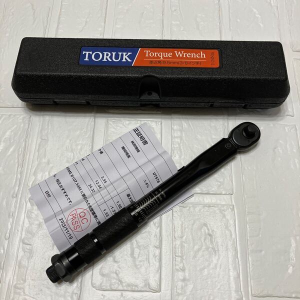 プレセット型 トルクレンチ 差込角9.5mm(3/8インチ) 2-24N・m 車/バイク修理レンチ タイヤ交換 自転車修理 専用ケース付 校正証明書