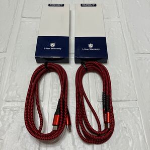 SUNGUY Type C Micro USB ケーブル 2M (USB C to micro) OTGケーブル タイプC マイクロ タイプB 充電ケーブル USB2.0 2m レッド 2セット