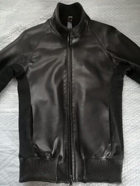 【大阪店限定商品】定価21万円 wjk トラックジャケット ライダースジャケット ブルゾン レザージャケット オールレザー ラムレザー