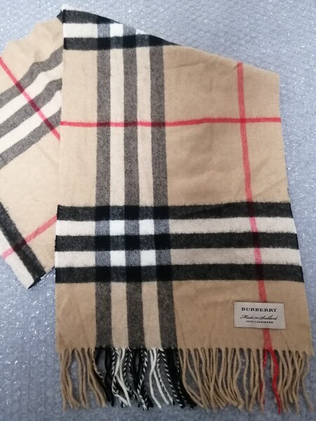 BURBERRY バーバリー マフラー ストール スカーフ ショール 小物 アクセサリー カシミヤ100% キャメル 送料無料!