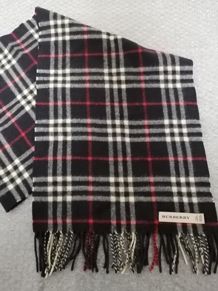 BURBERRY バーバリー マフラー ストール スカーフ ショール カシミヤ100% 送料無料! ネイビー