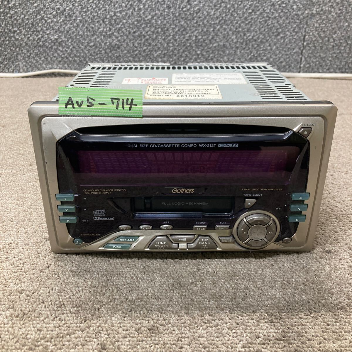 AZEST ADZ415スペアナ付きCDカセットプレイヤーl700ミラジーノ