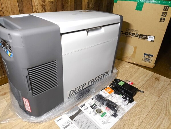 ほぼ新品 SC-DF25WL TWINBIRD メーカー整備済 2021年製 -40~10℃ 容量25L クーラーボックス 小型冷凍庫冷蔵庫