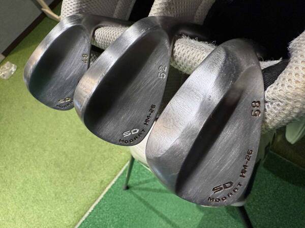 Modart SD HM-26 WEDGE モダート ノーメッキ ウェッジ 3本セット 須田 満氏 手研磨 GRAPHITE DESIGN RAUNE w115 WEDGE スパイン挿し G-Rex