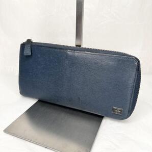 PORTER ポーター カレント レザー ジップ仕様 長財布 ネイビー L字 送料無料 おしゃれ レディース メンズ ブランド