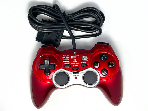 『B』メンテナンス清掃 PS2 HORI アナログ振動パッド2 TURBO レッド 連射コントローラー 整備 オーバーホール 01