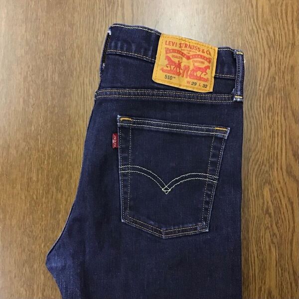 【GE009】Levi's 510 W29 L32 ジーンズ ジーパン デニムパンツ ストレッチ生地 メンズブランド古着 リーバイス510 送料無料