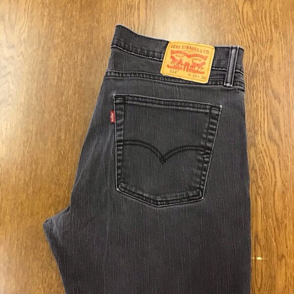 【GE041】Levi's 514 W36 L30 ブラック ジーンズ ジーパン デニムパンツ ストレッチ生地 メンズブランド古着 リーバイス514 送料無料