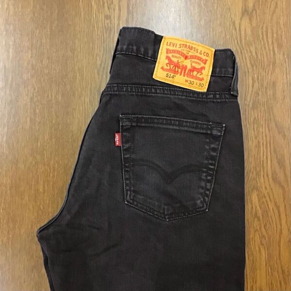 【GE047】Levi's 514 W30 L30 ブラック ジーンズ ジーパン デニムパンツ ストレッチ生地 メンズブランド古着 リーバイス514 送料無料