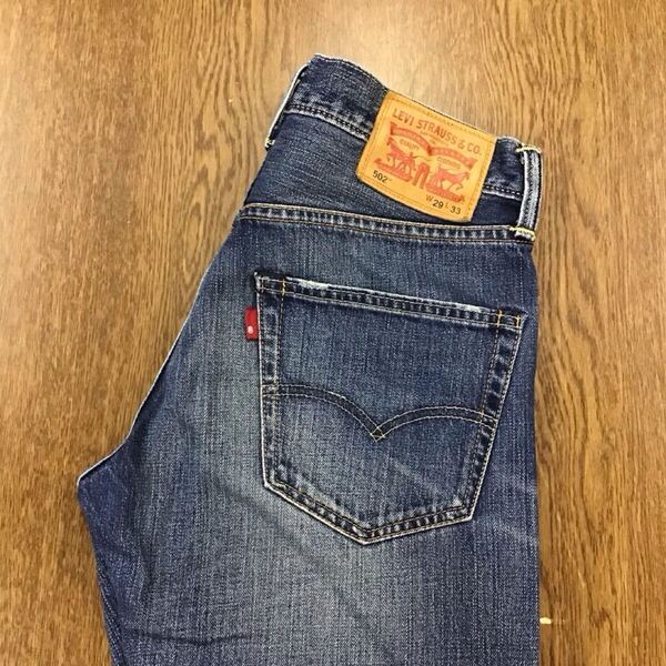 【GE062】Levi's 502 W29 L33 色落ち加工 ダメージ加工 ジーンズ ジーパン デニムパンツ メンズブランド古着 リーバイス502 送料無料