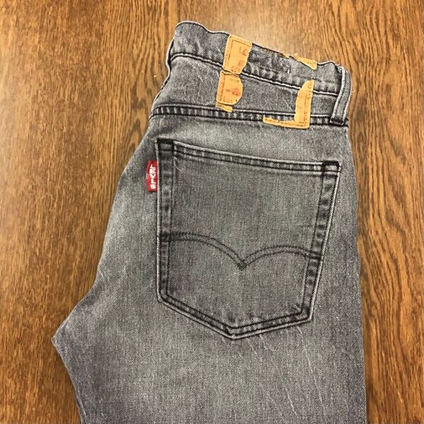 【GE067】Levi's W32 色落ち加工 ブラック ジーンズ ジーパン デニムパンツ ストレッチ生地 メンズブランド古着 リーバイス 送料無料