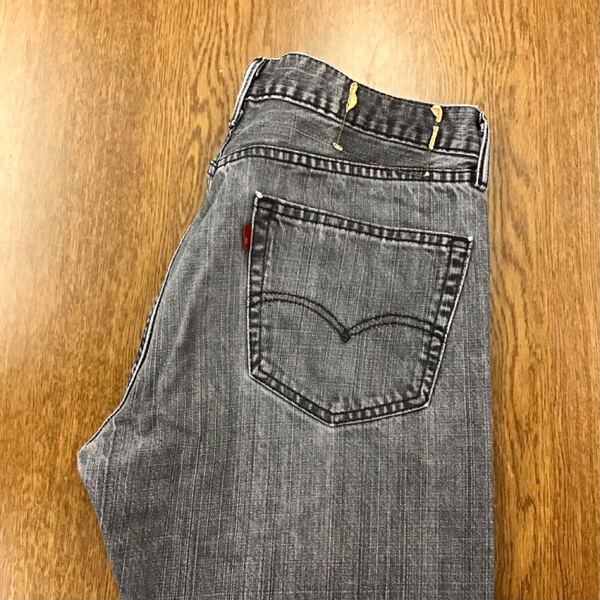 【GE099】Levi's 505 W32 L34 色落ち加工 ブラック ジーンズ ジーパン デニムパンツ メンズブランド古着 リーバイス505 送料無料