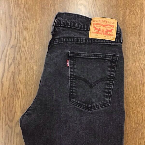 【GE122】Levi's 514 W34 L34 ブラック ジーンズ ジーパン デニムパンツ ストレッチ生地 メンズブランド古着 リーバイス514 送料無料
