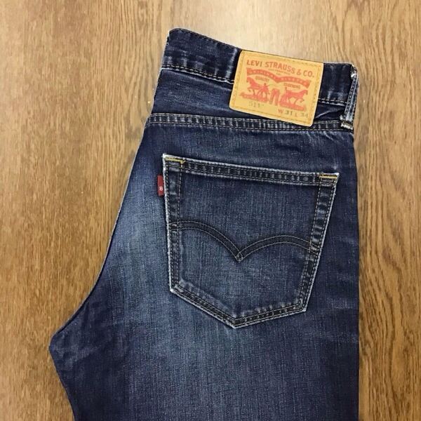 【GE129】Levi's 511 W31 L34 色落ち加工 ジーンズ ジーパン デニムパンツ メンズブランド古着 リーバイス511 送料無料