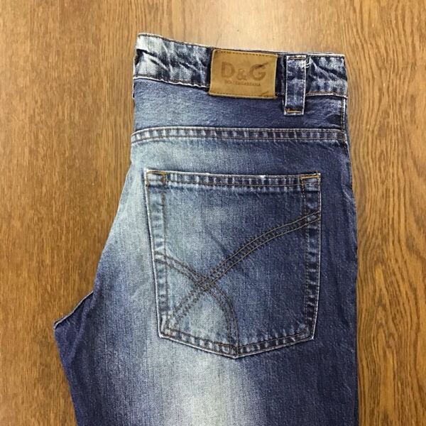 【GE130】ITALY製 DOLCE&GABBANA 29 色落ち加工 ダメージ加工 ジーンズ ジーパン デニムパンツ ブランド古着 ドルチェ&ガッバーナ送料無料
