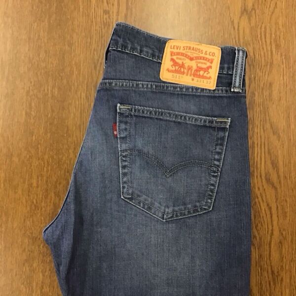 【GE140】Levi's 511 W33 L32 色落ち加工 ジーンズ ジーパン デニムパンツ ストレッチ生地 メンズブランド古着 リーバイス511 送料無料