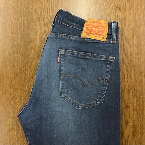 【GE141】Levi's 505 W34 L30 色落ち加工 ジーンズ ジーパン デニムパンツ ストレッチ生地 メンズブランド古着 リーバイス505 送料無料