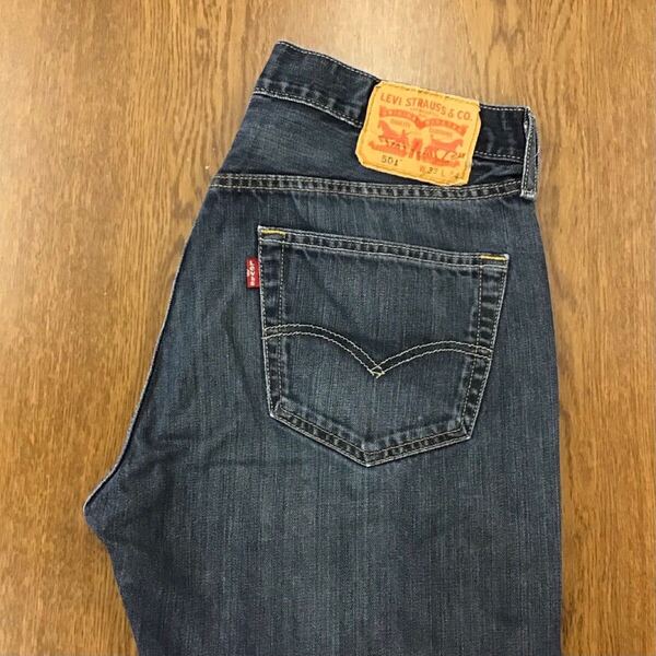 【GE157】Levi's 501 W33 L34 定番ストレート 色落ち加工 ジーンズ ジーパン デニムパンツ メンズブランド古着 リーバイス501 送料無料