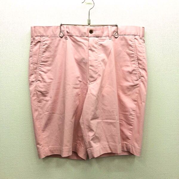 【GE221】POLO GOLF RALPH LAUREN W36 チノハーフパンツ ピンク ストレッチ生地 ブランド古着 ポロゴルフ ラルフローレン 送料無料