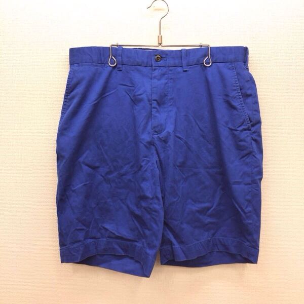 【GE225】POLO GOLF RALPH LAUREN W34 チノハーフパンツ ブルー ストレッチ生地 ブランド古着 ポロゴルフ ラルフローレン 送料無料