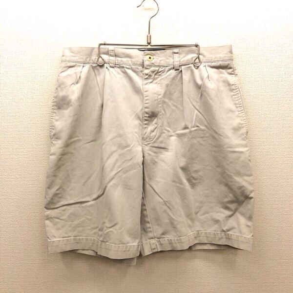 【GE226】POLO by Ralph Lauren W32 ツータック チノハーフパンツ ベージュ ブランド古着 ポロ ラルフローレン ショートパンツ 送料無料