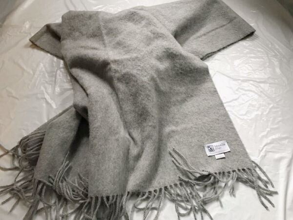 ジョンストンズ カシミヤ 大判ストール CASHMERE グレー 灰色 無地 秋冬 マフラーJohnstons カシミア ストール
