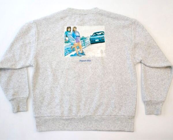 新品 頭文字D 裏起毛トレーナー グレー LLサイズ イニシャルD インパクトブルー 佐藤真子 沙雪 シエルエイティ メンズ 大きいサイズ しげの