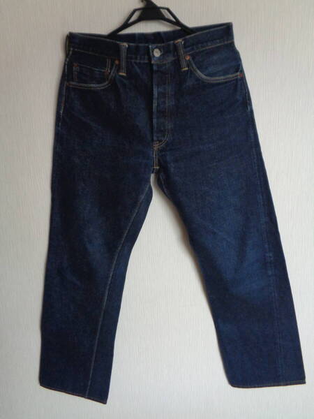 廃盤 濃紺 美品 SKULL JEANS スカルジーンズ 5000XX リーバイス 501XX 革パッチ モデル 赤耳 インディゴ デニム パンツ☆大戦 66 前期