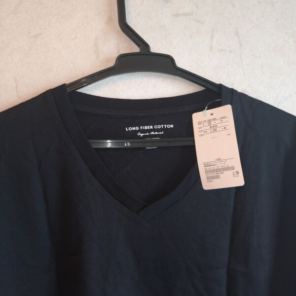【新品未使用】green label relaxing Vネック M 長袖Tシャツ 黒 ブラック カットソー グリーンレーベルリラクシング UNITED ARROWS