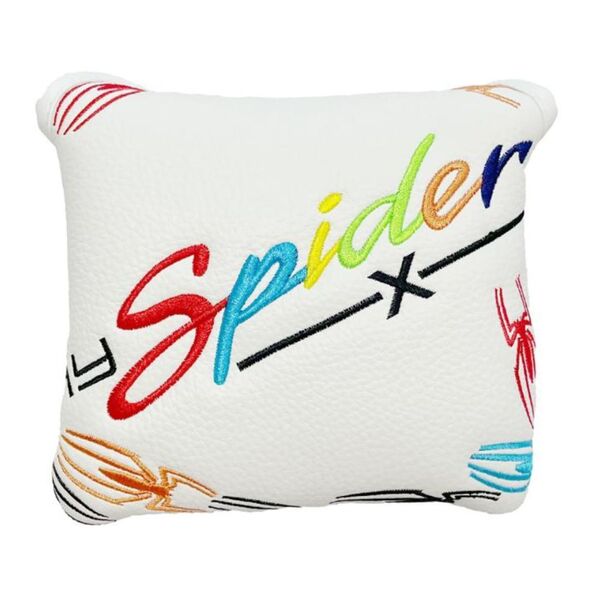 ゴルフ ヘッドカバー 新デザイン パターカバー マレット オデッセイ2ボール テーラーメイド スパイダーパター 対応 SpiderーX白