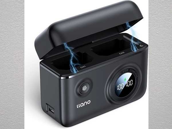 llano NP-FZ100 バッテリー 充電器 PD 新品 バッテリー2個 同時充電可 USB-C ポート PD18W 高速充電 LED数字表示 SDカード収納付 For Sony