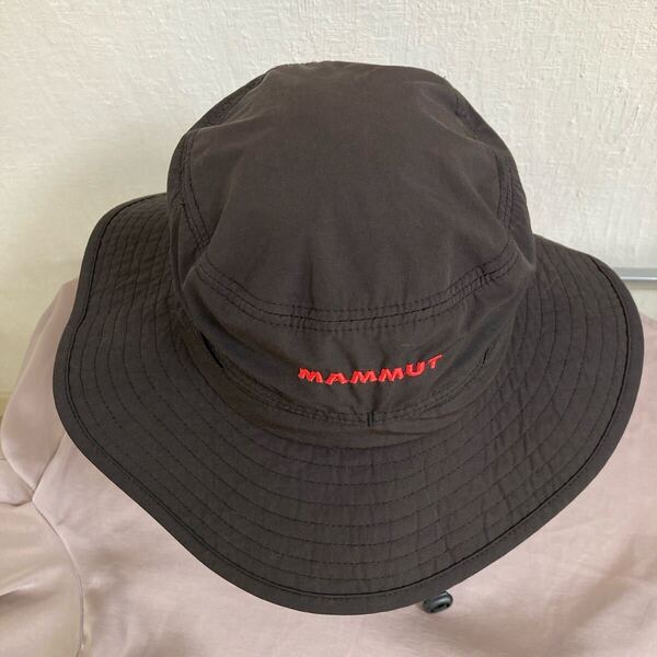 マムート MAMMUT アウトドアハット 黒 ユニセックス 58㎝ ロゴ刺繍入り