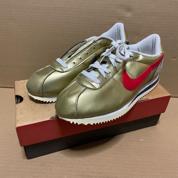 【送料無料】 「ナイキ レザーコルテッツ ゴールド 27cm」 箱付き NIKE LEATHER CORTEZ GOLD US9 ベトナム製 アトランタオリンピック