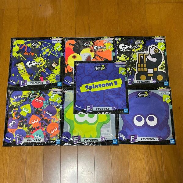 【未開封品】 「一番くじ F賞 スプラトゥーン3 デザインタオル 全7種」 送料無料 7枚 splatoon3