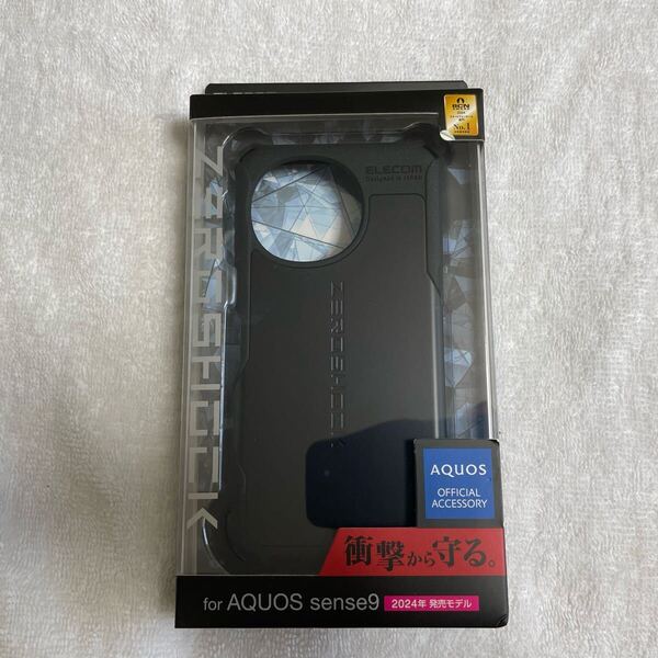【未開封】 「ELECOM ZEROSHOCK for AQUOS sense9 PM-S244ZEROBK」 未使用品 スマホケース ゼロショックケース TPU 耐衝撃 エレコム