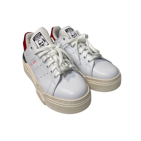 未使用 箱付き adidas アディダス スタンスミス ボネガ スニーカー STAN SMITH 23.5 未使用 厚底スニーカー レディース ホワイト