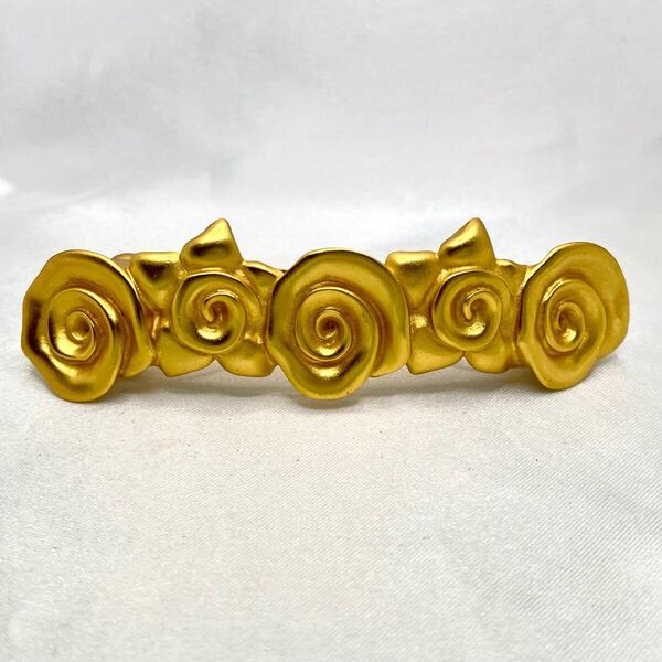 AK ANNE KLEIN アンクライン 海外製 バレッタ ゴールドカラー ヴィンテージ vintage アンティーク ヘアアクセサリー ヘアクリップ 髪留め
