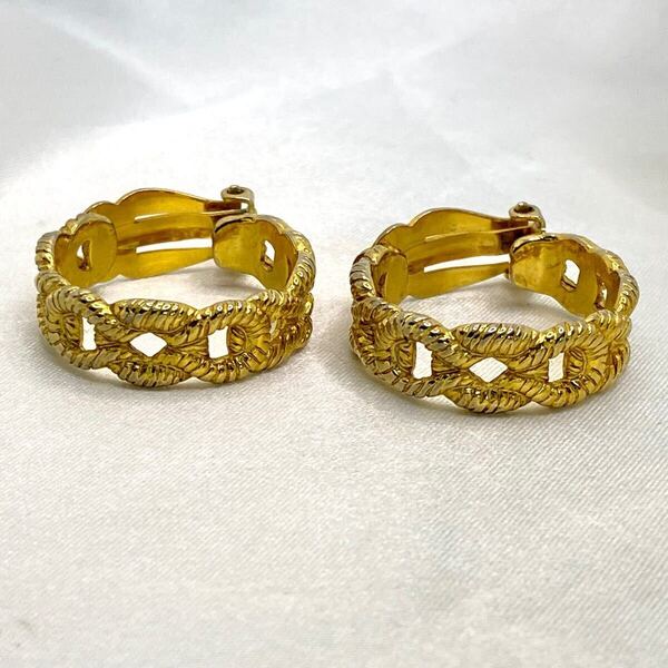 SONIA RYKIEL ソニアリキエル フープ イヤリング ゴールドカラー ヴィンテージ vintage アクセサリー 大ぶり 装飾品