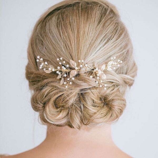 ヘッドドレス ヘアアクセサリー 髪飾り ウェディング 結婚式 パーティ キャバ ブライダル ゴールド 和装 成人式 卒業式